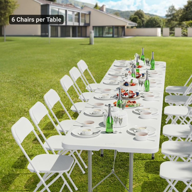 Table & Chair Set Rental (6ft Table + 6 Chairs)